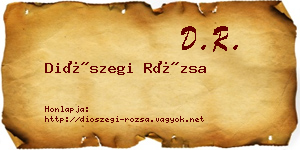 Diószegi Rózsa névjegykártya